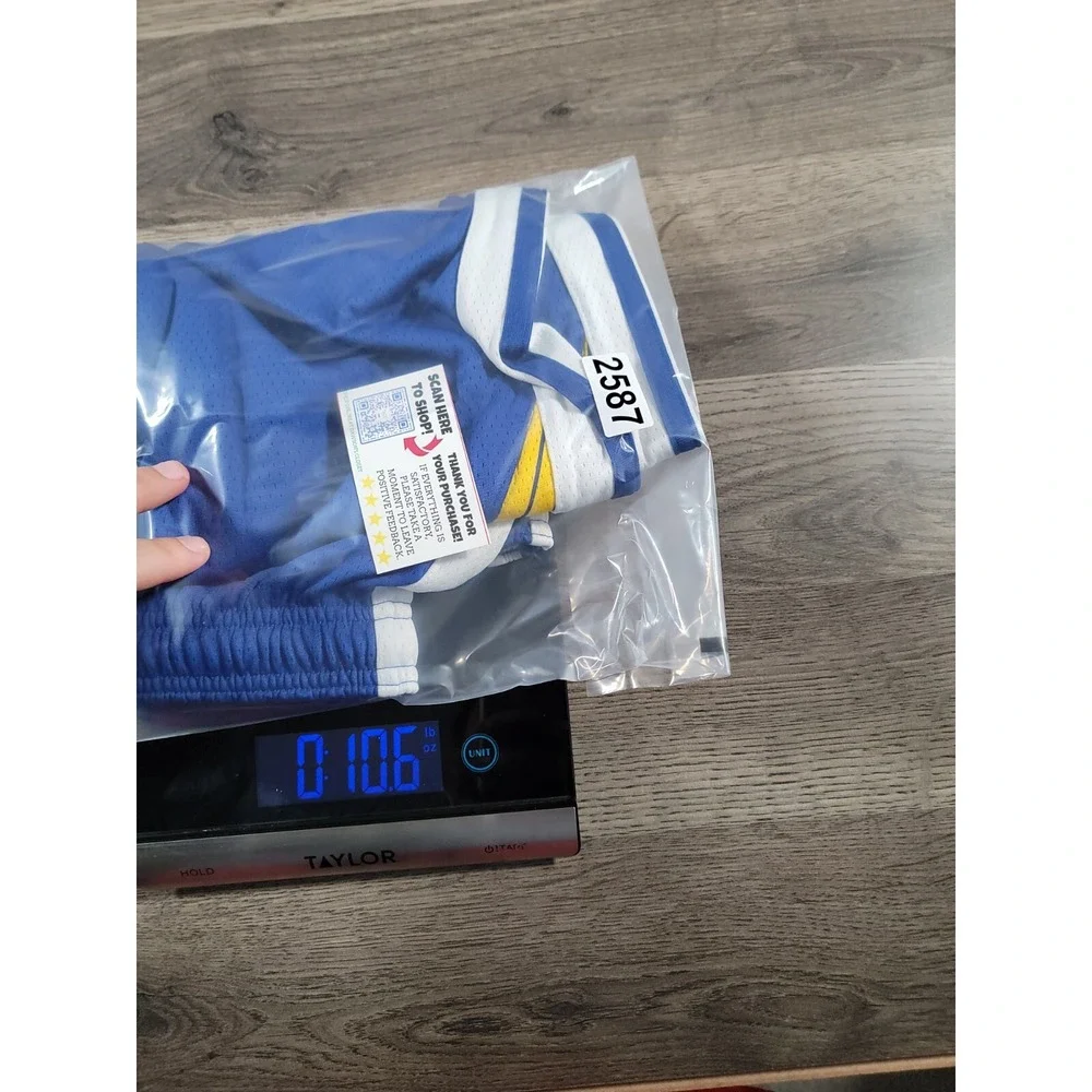 NBA Authentic Nike Golden State Warriors Blue On Court Basketball Shorts Boys XL